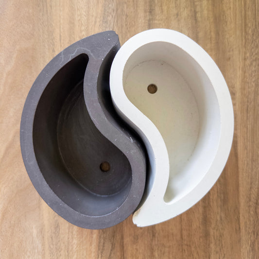Concrete - Yin Yang Planter Set