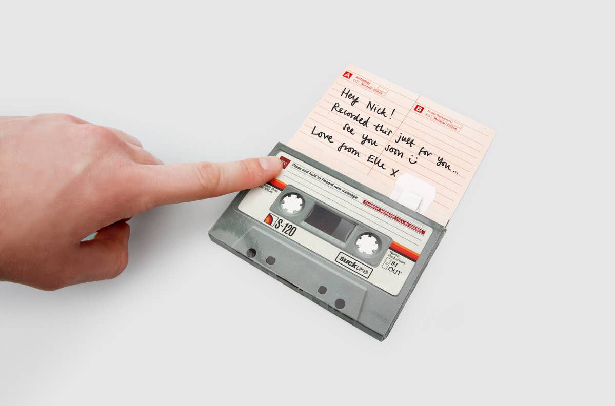 Record Your Own Message: Cassette Tape Greetings Card