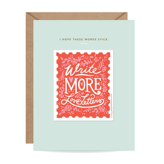 Sticker Card - Write More Love Letters