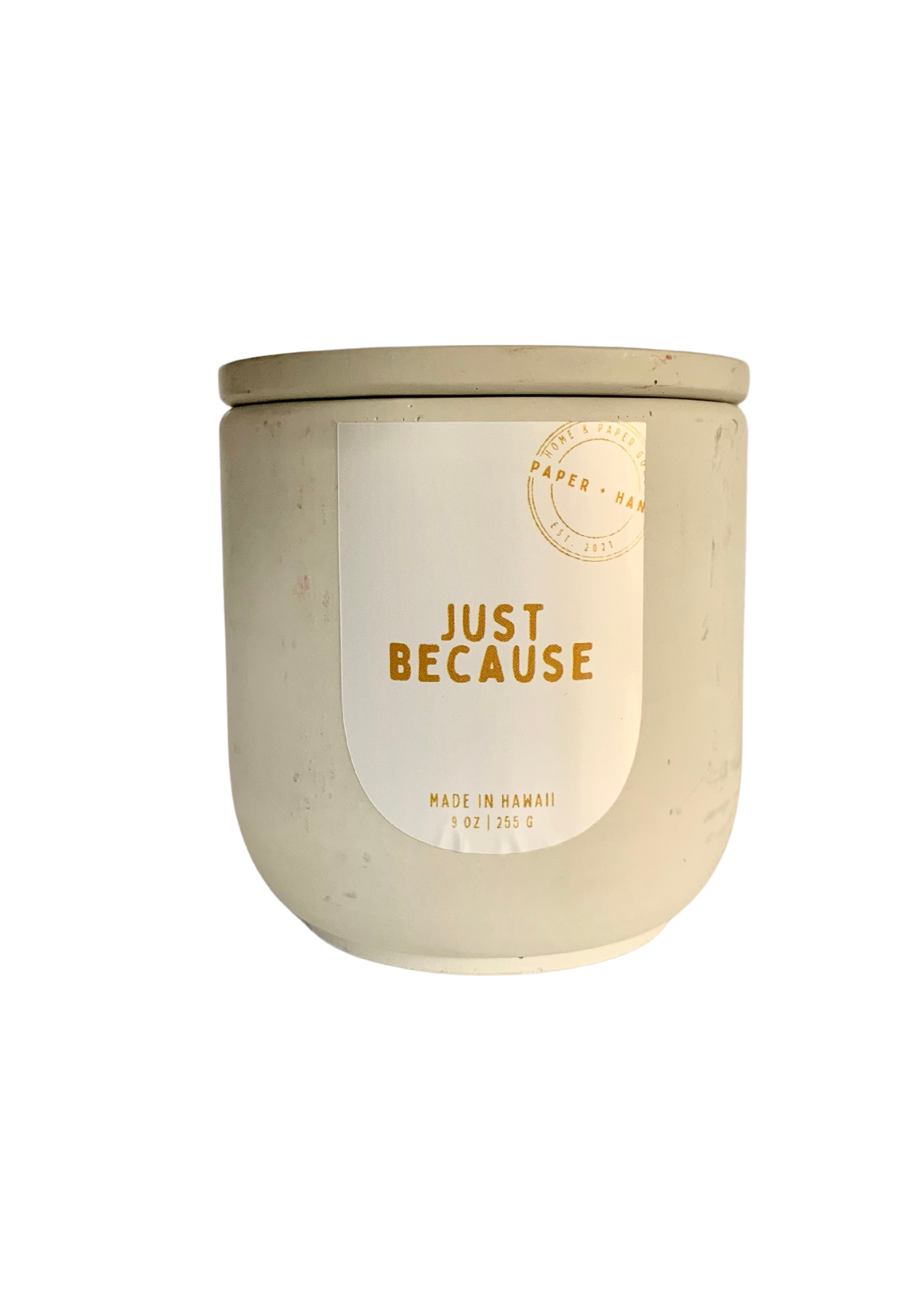 9 oz Concrete Jar - Scented Soy Wax Candle